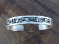 BRA78 Bracelet Tibétain Argent Massif