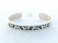 BRA78 Bracelet Tibétain Argent Massif
