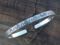 BRA77 Bracelet Tibétain Argent Massif Signes Auspicieux