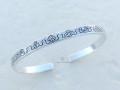 BRA77 Bracelet Tibétain Argent Massif Signes Auspicieux