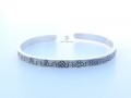 BRA77 Bracelet Tibétain Argent Massif Signes Auspicieux