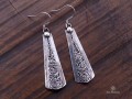 BdOA101 Boucles d’Oreille Tibétaines Argent Massif