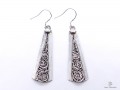 BdOA86 Boucles d’Oreille Tibétaines Argent Massif