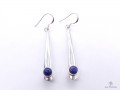 BdOA92 Boucles d’Oreille Tibétaines Argent Massif Lapis Lazuli