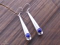 BdOA103 Boucles d’Oreille Tibétaines Argent Massif Lapis Lazuli
