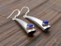 BdOA92 Boucles d’Oreille Tibétaines Argent Massif Lapis Lazuli