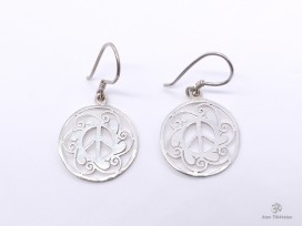 BdOA73 Boucles d’Oreille Tibétaines Argent Massif