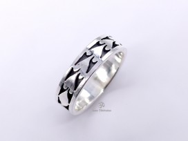 BA16 Bague Argent Massif Tibet