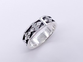 BA17 Bague Argent Massif Tibétain