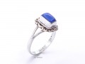 BA25 Bague Tibétaine Argent Massif Lapis Lazuli