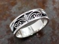 BA251 Bague Tibétaine en Argent Massif