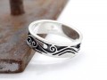 BA251. Bague Tibétaine en Argent Massif