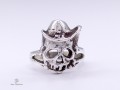 BA263 Bague Tibétaine Argent Massif Tête de Mort. Taille 55