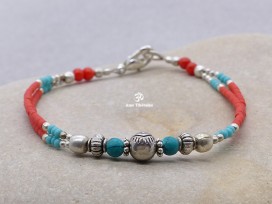 BRD280 Bracelet Tibétain 17,5 cm