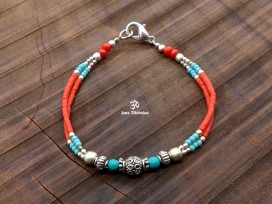 BRD334 Bracelet Tibétain 17,5 cm