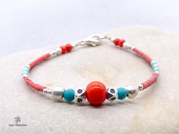 BRD401 Bracelet Tibétain 17,5 cm