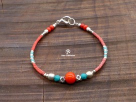 BRD401 Bracelet Tibétain 17,5 cm