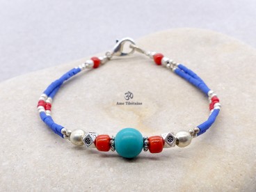 BRD404 Bracelet Tibétain 18,5 cm