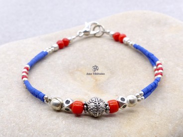 BRD406 Bracelet Tibétain 17,5 cm