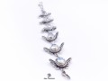 BRA83. Bracelet Tibétain Argent Massif Papillon Pierre de Lune