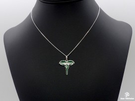 PA139 Pendentif Argent Massif Yeux de Bouddha
