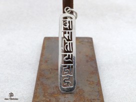 PA08 Pendentif Argent Massif Mantra Tibétain 
