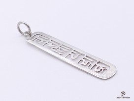 PA08 Pendentif Argent Massif Mantra Tibétain 
