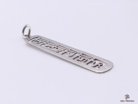 PA30 Pendentif Argent Massif Mantra Tibétain