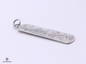 PA29 Pendentif Argent Massif Mantra Tibétain