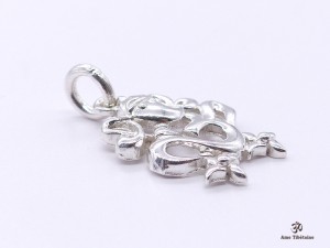 PA32 Pendentif Argent Massif Om Ganesh