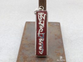 PA37 Pendentif Argent Massif Mantra Om Mani Padme Hum