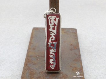 PA37 Pendentif Argent Massif Mantra Om Mani Padme Hum