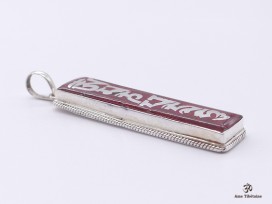 PA37 Pendentif Argent Massif Mantra Om Mani Padme Hum