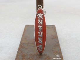 PA38 Pendentif Argent Massif Mantra Om Mani Padme Hum