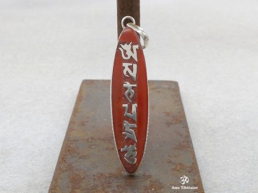 PA38 Pendentif Argent Massif Mantra Om Mani Padme Hum