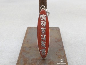 PA38 Pendentif Argent Massif Mantra Om Mani Padme Hum