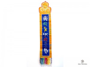 BB36 Bannière Tibétaine Mantra Om Mani Padme Hum