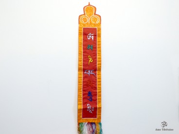 BB57 Bannière Tibétaine Mantra Om Mani Padme Hum