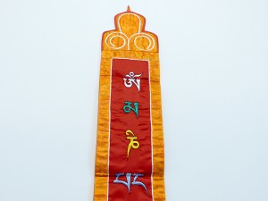 BB57 Bannière Tibétaine Mantra Om Mani Padme Hum