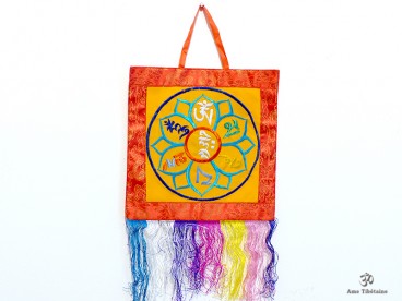 BB75 Bannière Tibétaine Mantra Om Mani Padme Hum