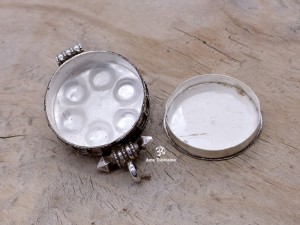 PA266 Pendentif Argent Massif Ghau Mantra Tibétain Om Mani Padme Hum