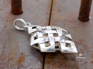 PA348 Pendentif Argent Massif Nœud Sans Fin