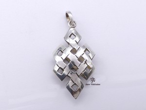 PA348 Pendentif Argent Massif Nœud Sans Fin