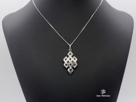 PA348 Pendentif Argent Massif Nœud Sans Fin