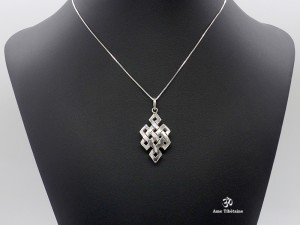 PA348 Pendentif Argent Massif Nœud Sans Fin