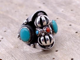 BA214 Bague Argent Massif Dorje Vajra