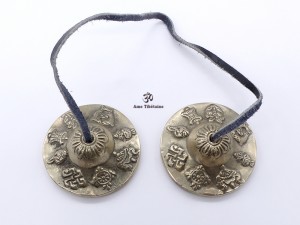 Cymbale5 Cymbale ou Tingsha Tibétaine Signes Auspicieux du Bouddhsime