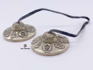 Cymbale5 Cymbale ou Tingsha Tibétaine Signes Auspicieux du Bouddhsime
