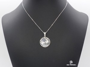 PA409 Pendentif Tibétain Argent Massif Yin Yang