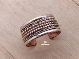 BD143 Bague Tibétaine 3 Métaux